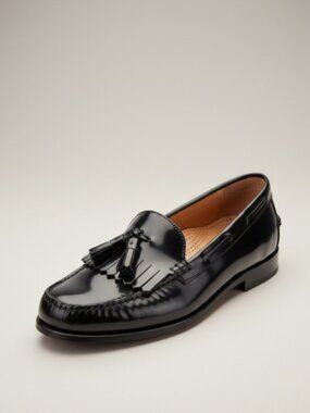 Cole Haan Men’s Black Leather Tassel Loafers Slip On Shoes Size 10D EUC
